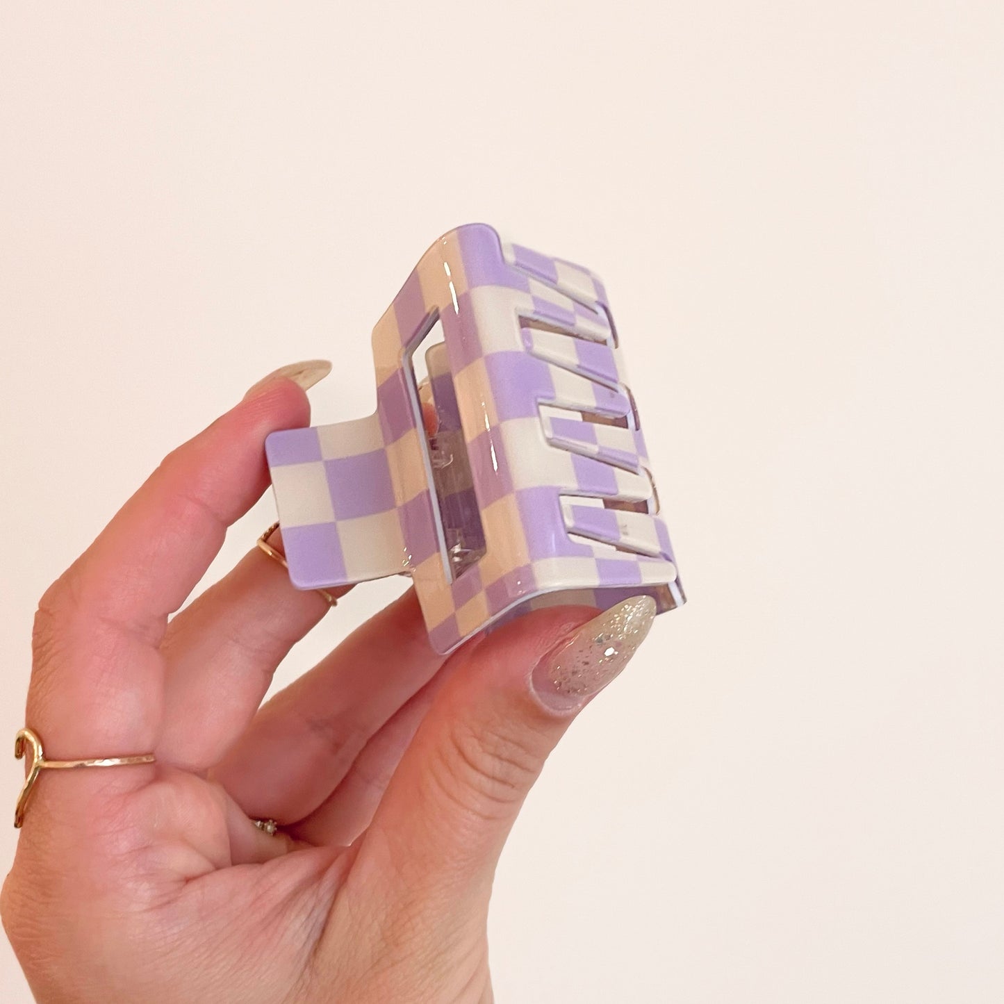 Lavender Coconut Checkered Square