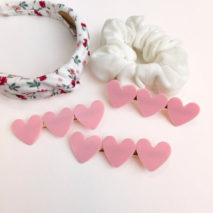 Pink Galentine Heart Barrette