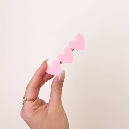 Pink Galentine Heart Barrette