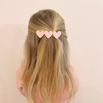 Pink Galentine Heart Barrette