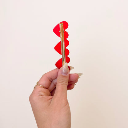 Red Galentine Heart Barrette