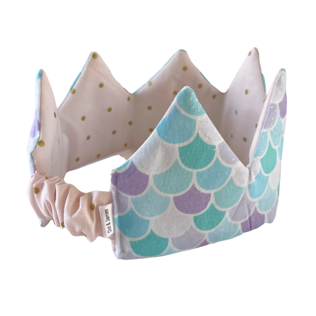 Mermaid and Gold Confetti Crown